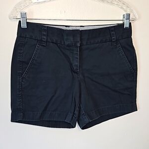 J Crew Women's Chino Shorts 100% Cotton Black Size 00